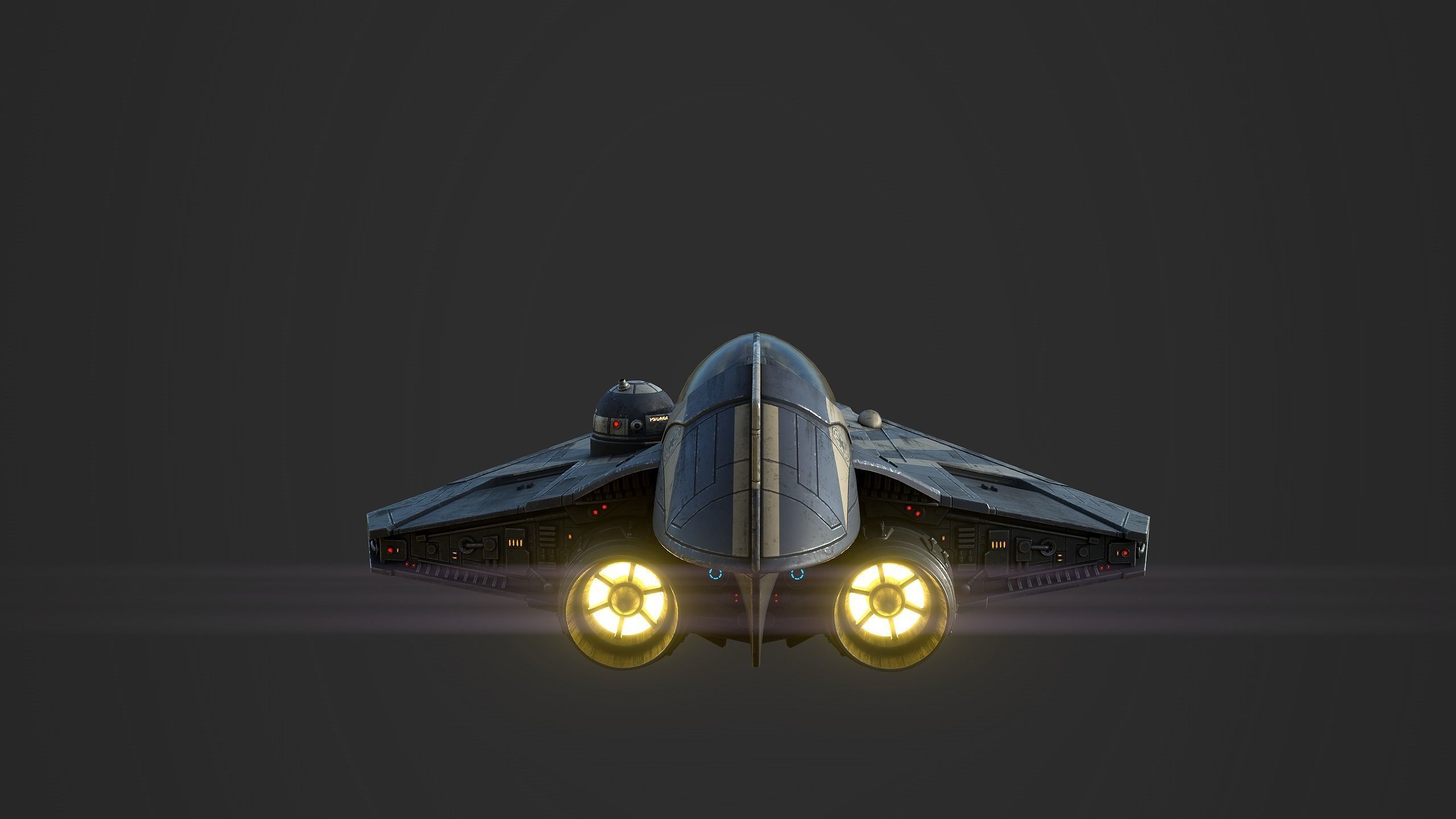 Star Wars Jedi Starfighter - Plo Koon Low-poly 3D model_3