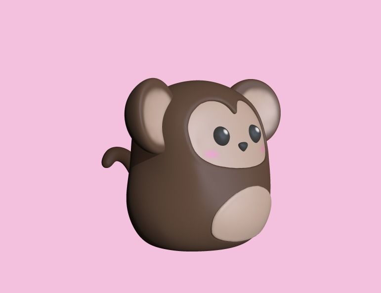 Zodiac Monkey 3D print model_1