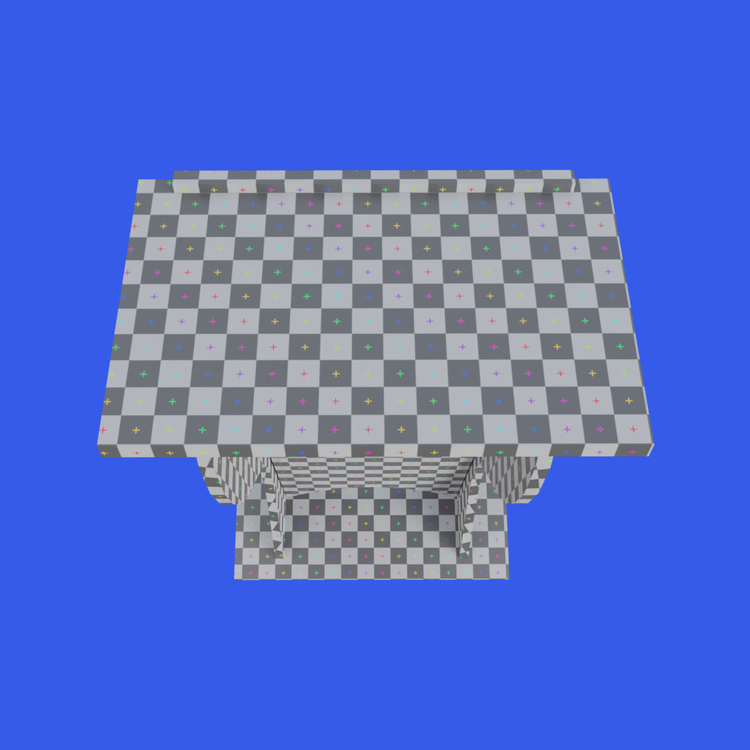 Wooden curved pulpit Low-poly 3D model_26