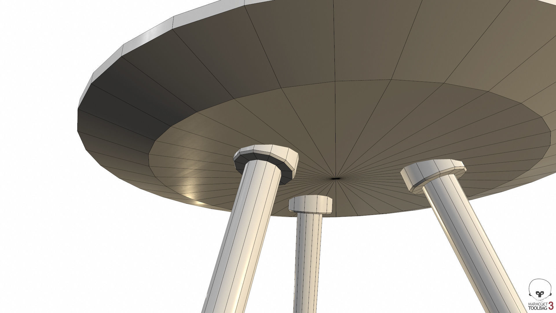 Article Amoeba Wood End Table Lowpoly model Low-poly 3D model_10