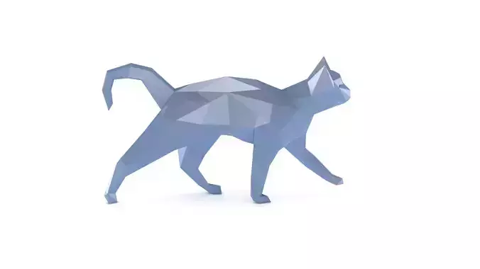 Low Poly Cat polygonal