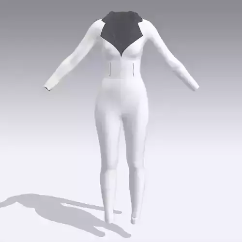 COLLAR JUMPSUIT SLEVEE 3D model