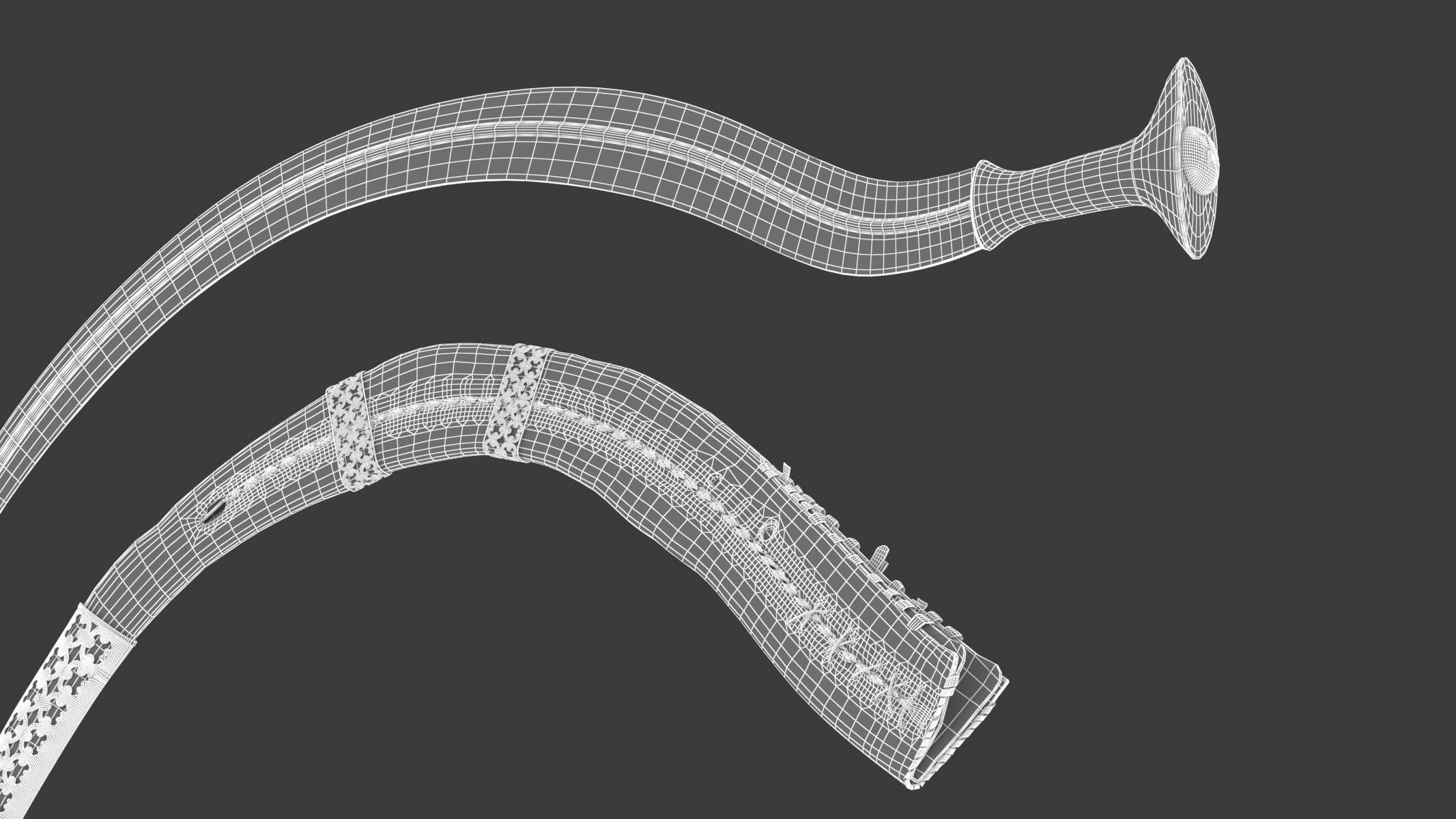 Shotel Curved Sword 3D model_8