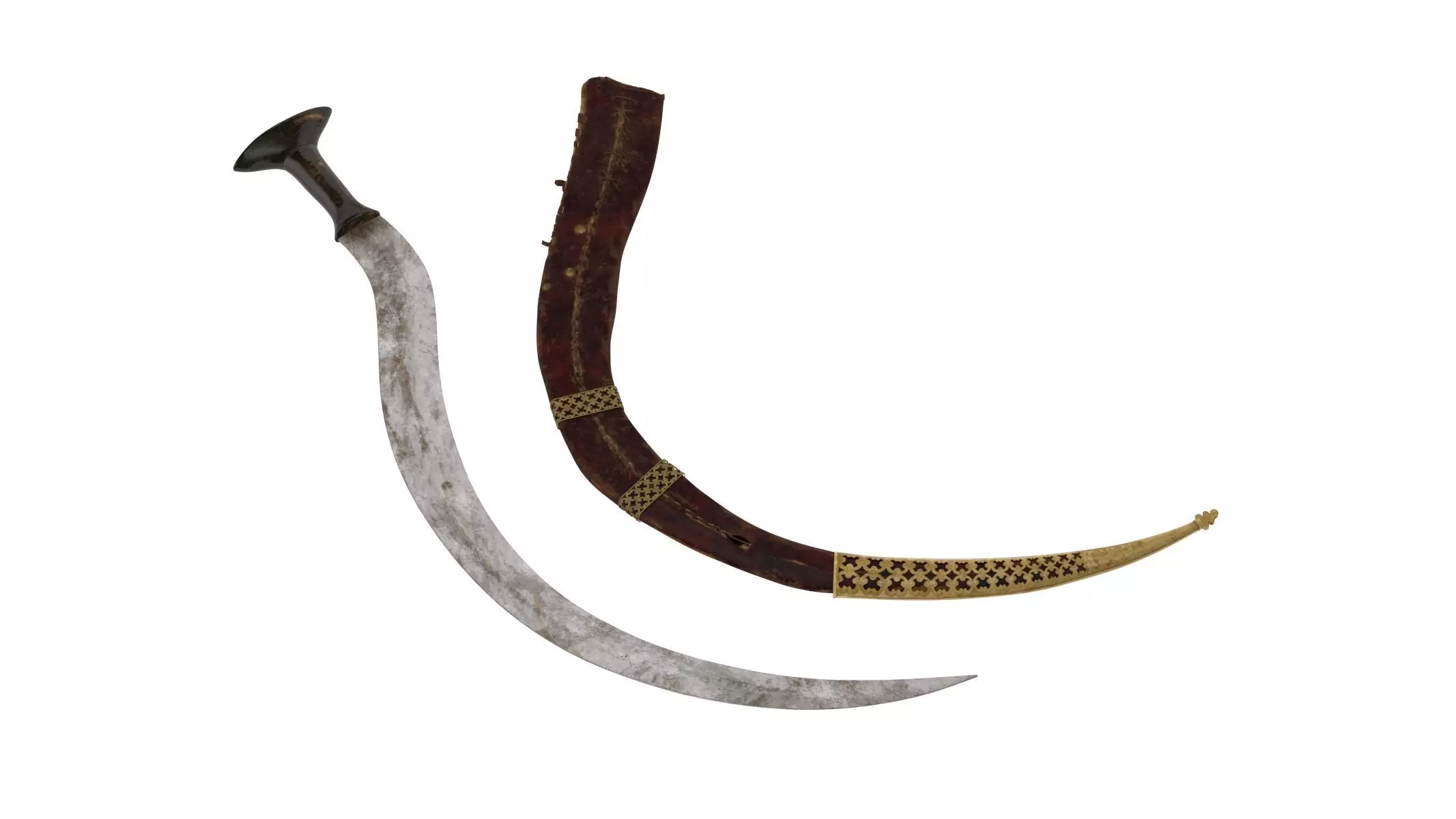 Shotel Curved Sword 3D model_0