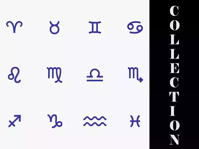 Zodiac Symbols - Full 3D model