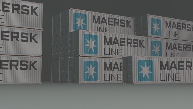 MAERSK Shipping Container Free 3D model
