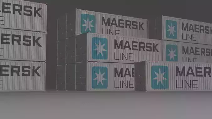 MAERSK Shipping Container Free 3D model