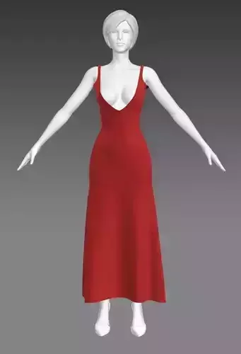 Women Evening Dress A-pose