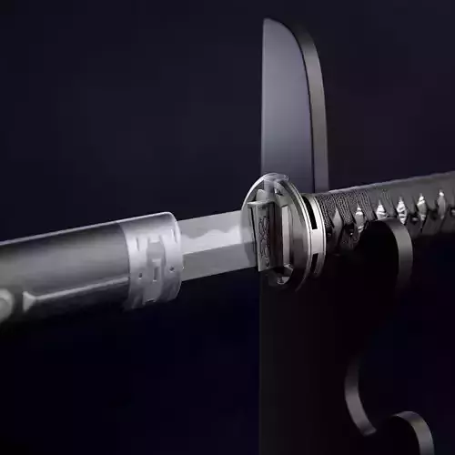 Katana Sword Sci Fi Design Low-poly 3D model Katana Sword Sci Fi Design Low-poly 3D model