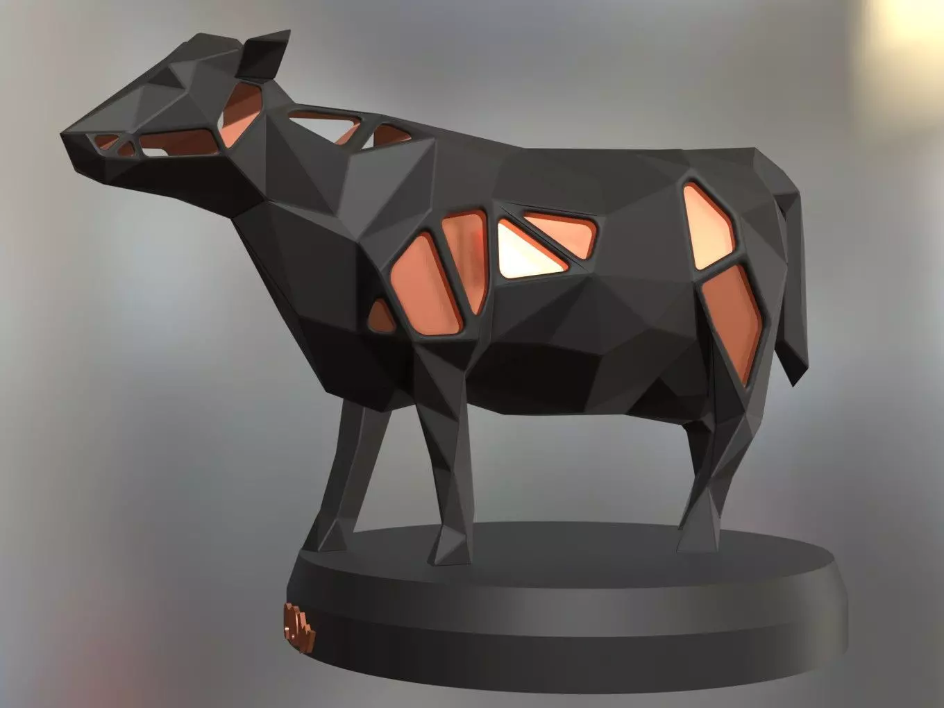 Voronoi Cow 3D print model_0