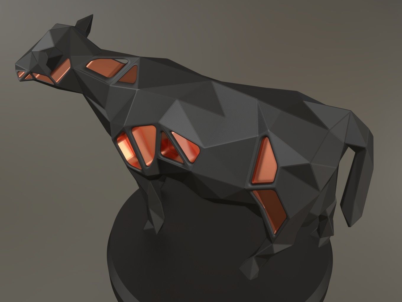Voronoi Cow 3D print model_2