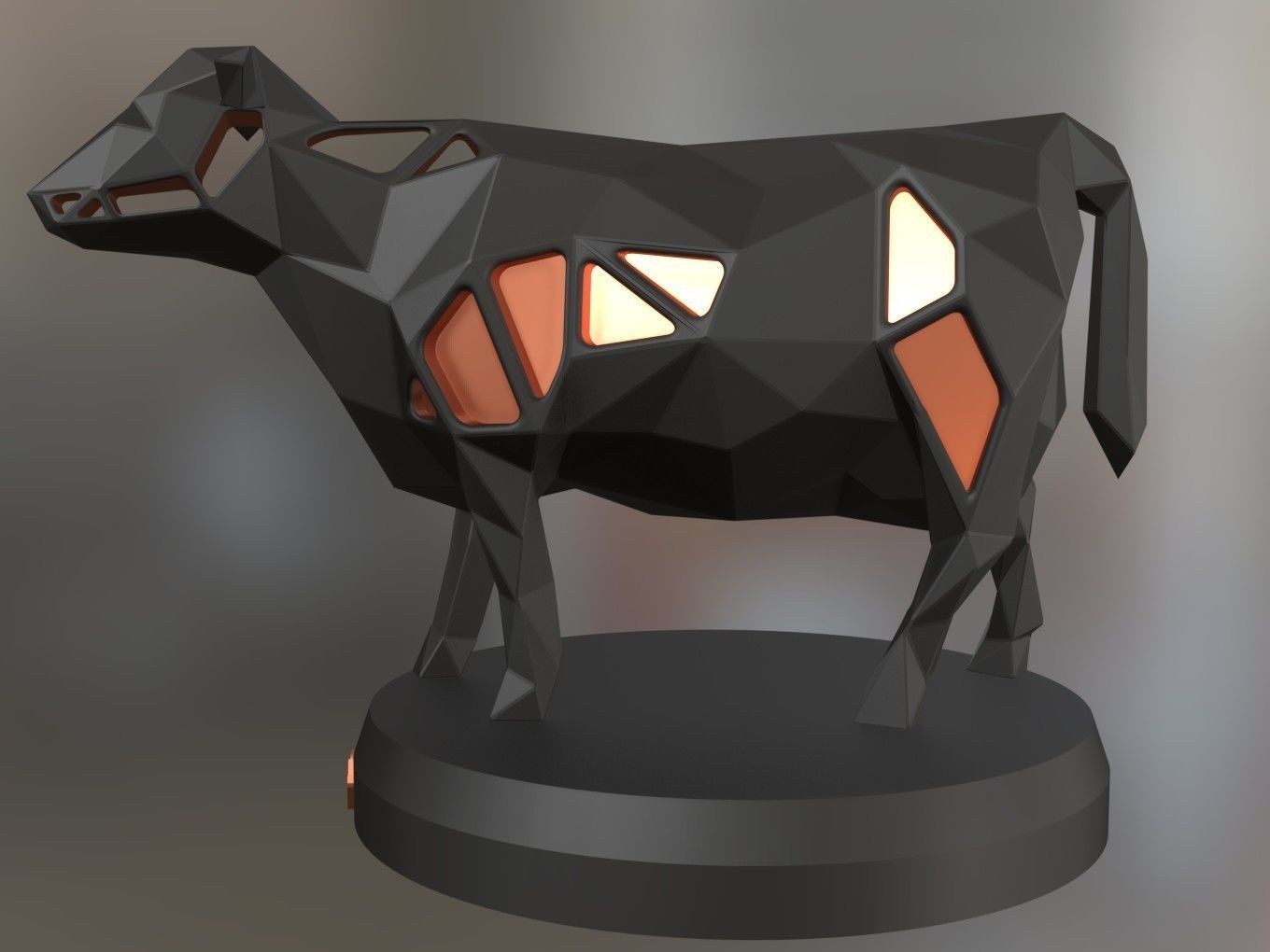 Voronoi Cow 3D print model_1