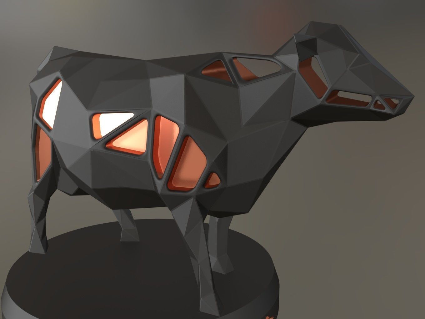 Voronoi Cow 3D print model_5