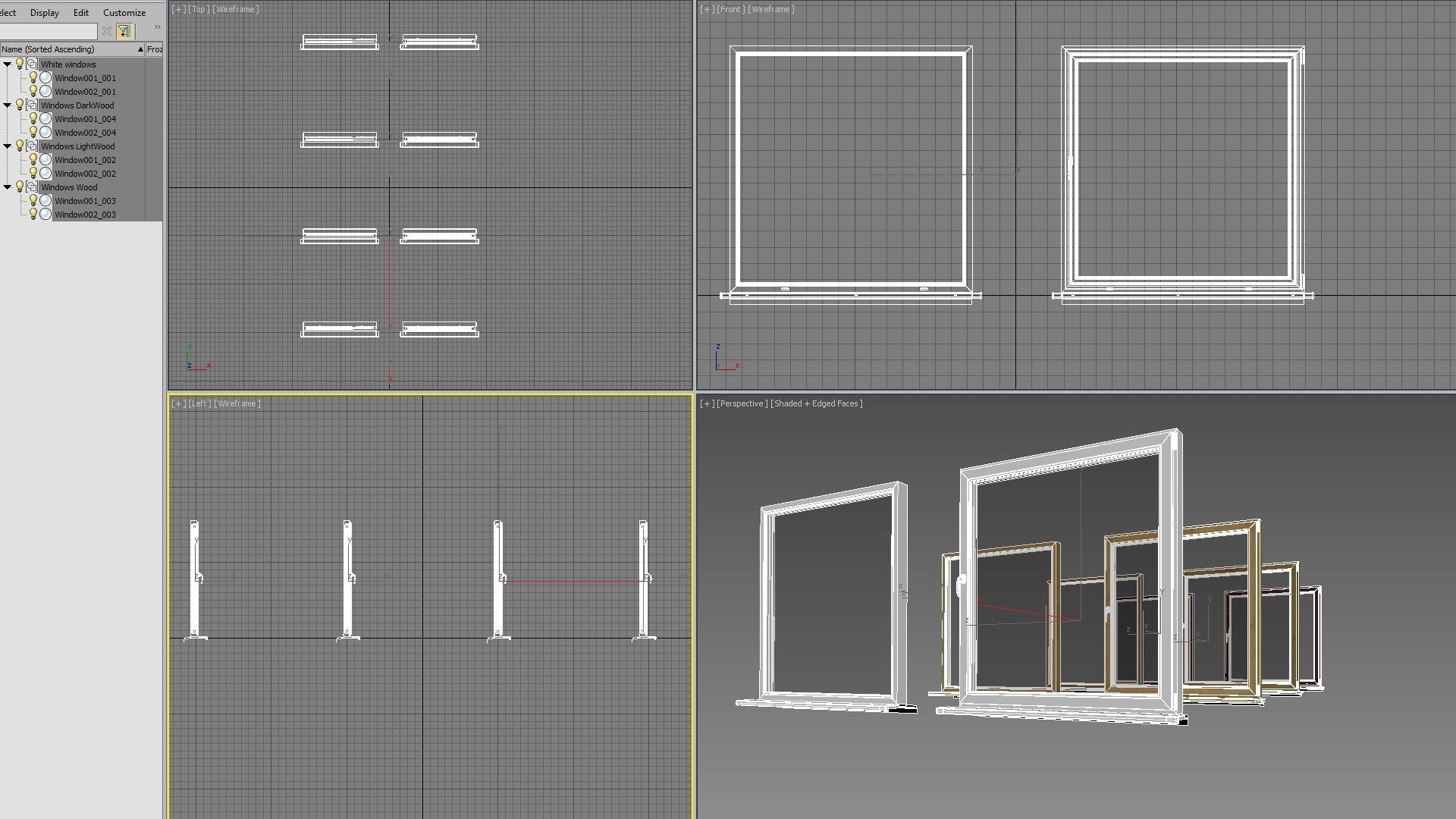 House windows 001 Low-poly 3D model_18