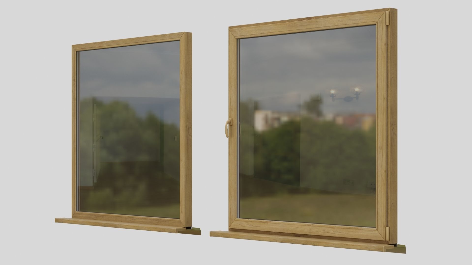 House windows 001 Low-poly 3D model_9