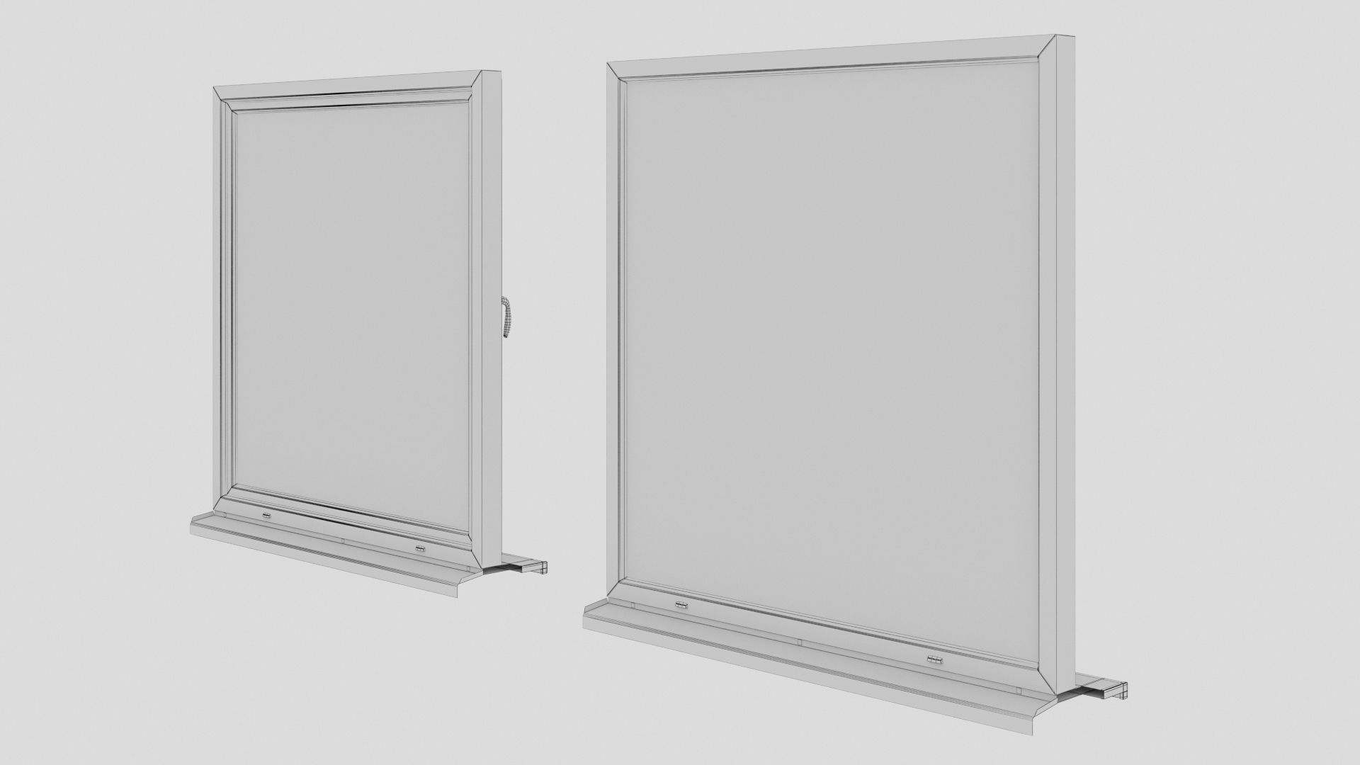 House windows 001 Low-poly 3D model_17