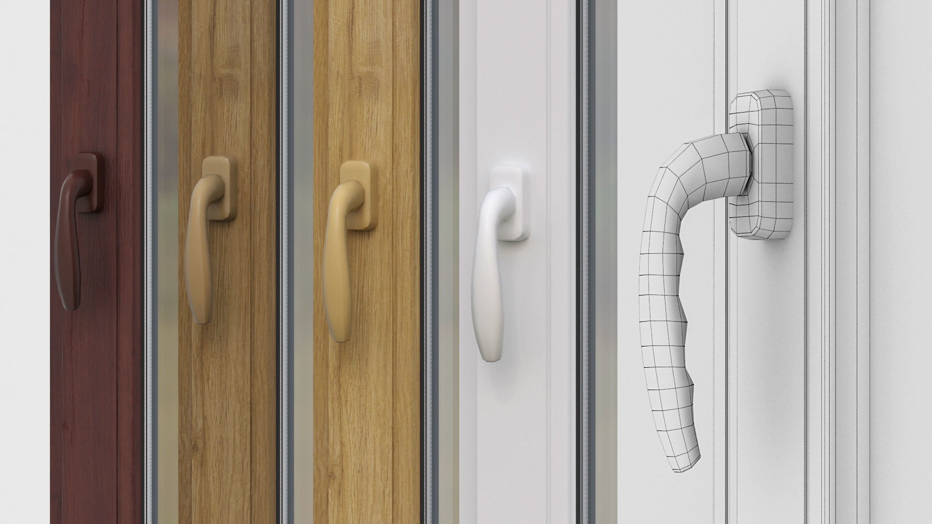 House windows 001 Low-poly 3D model_11