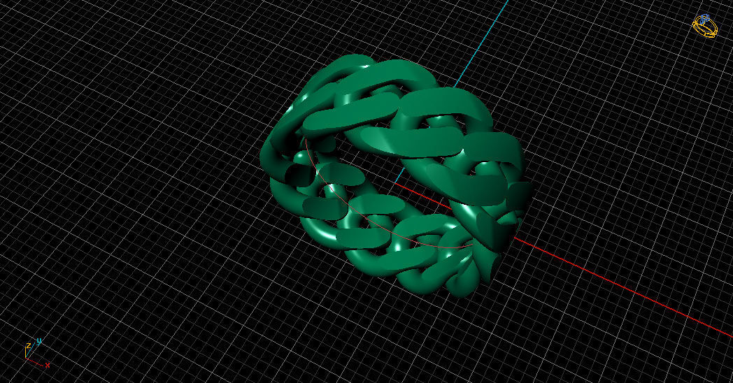 Cuban ring 3D print model_3