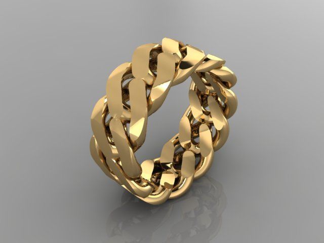 Cuban ring 3D print model_2