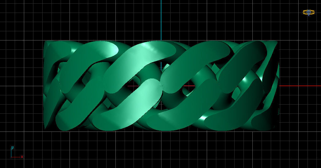 Cuban ring 3D print model_5