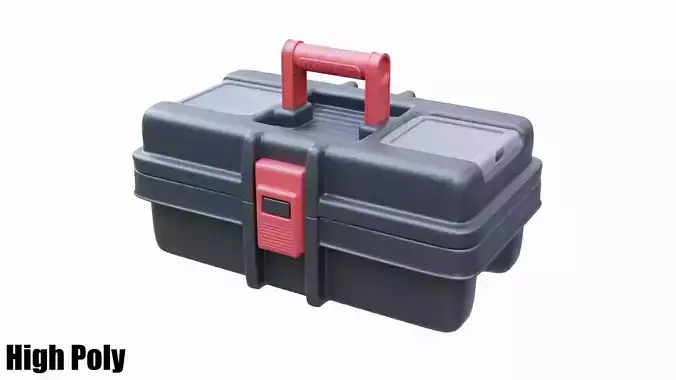 Tool box Low-poly 3D model