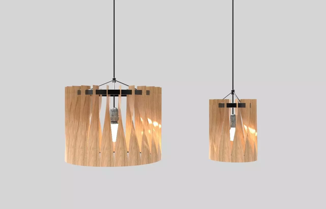 Veneer Pendant Lamp Free 3D model