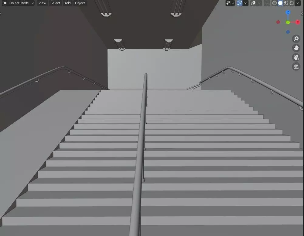 subway corridor Free low-poly 3D model_0