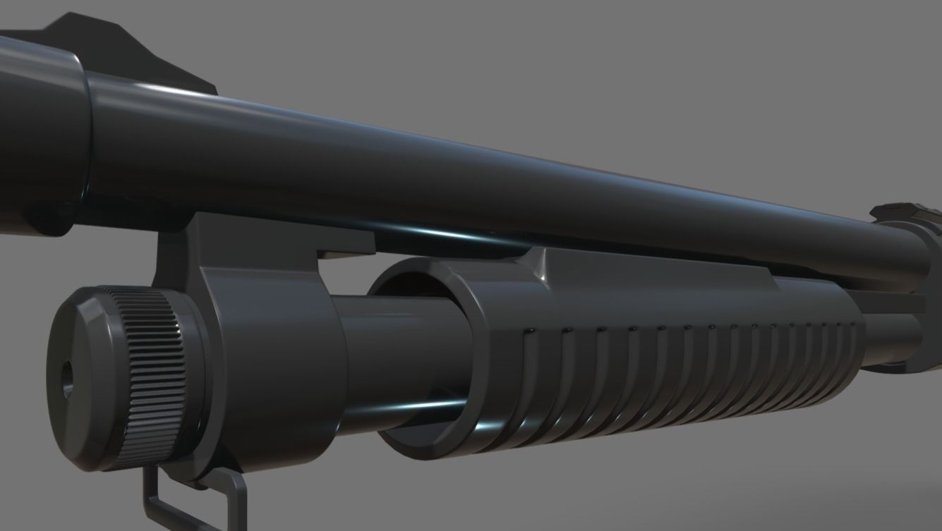 Shotgun 3D model_7
