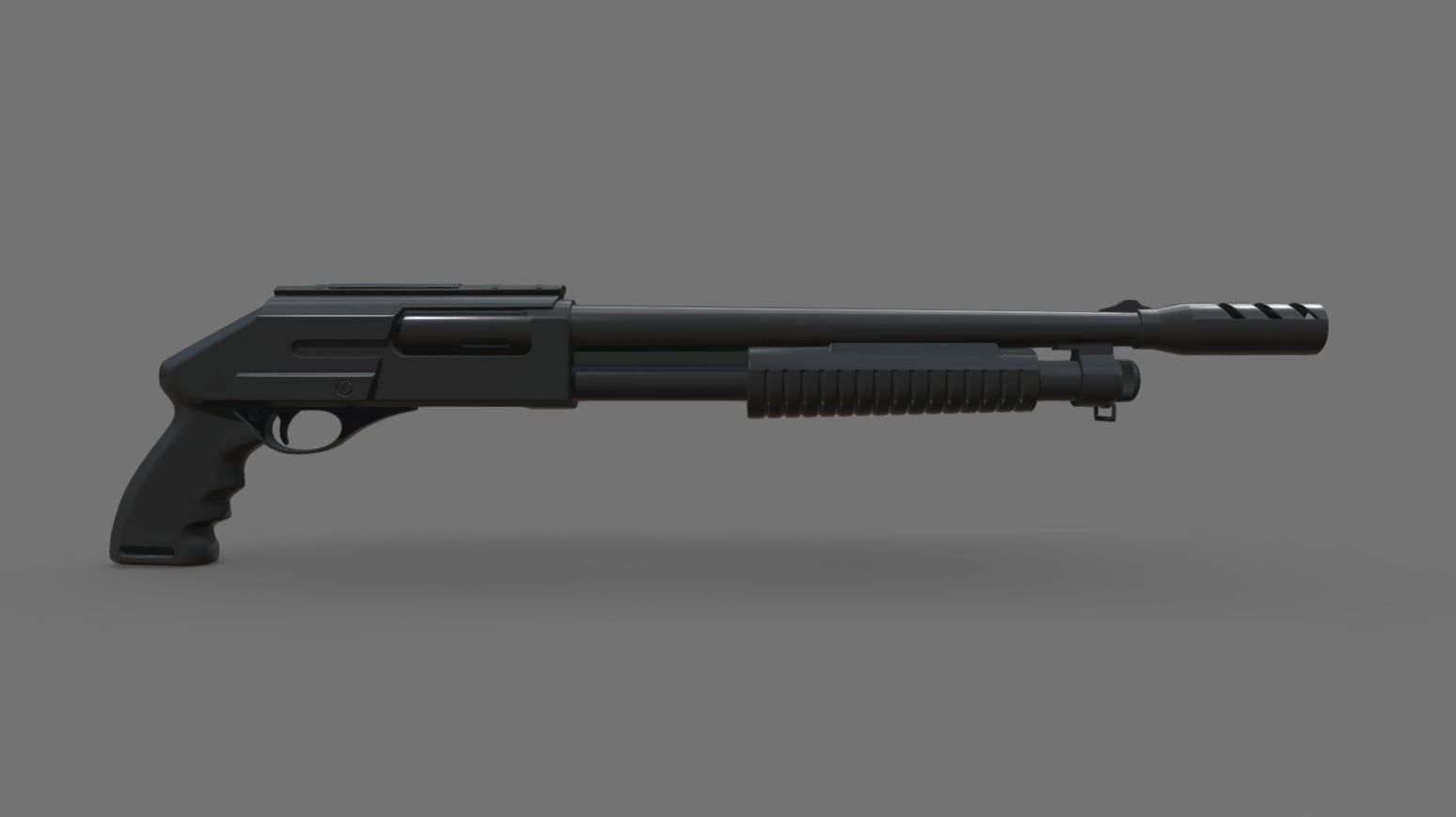 Shotgun 3D model_5