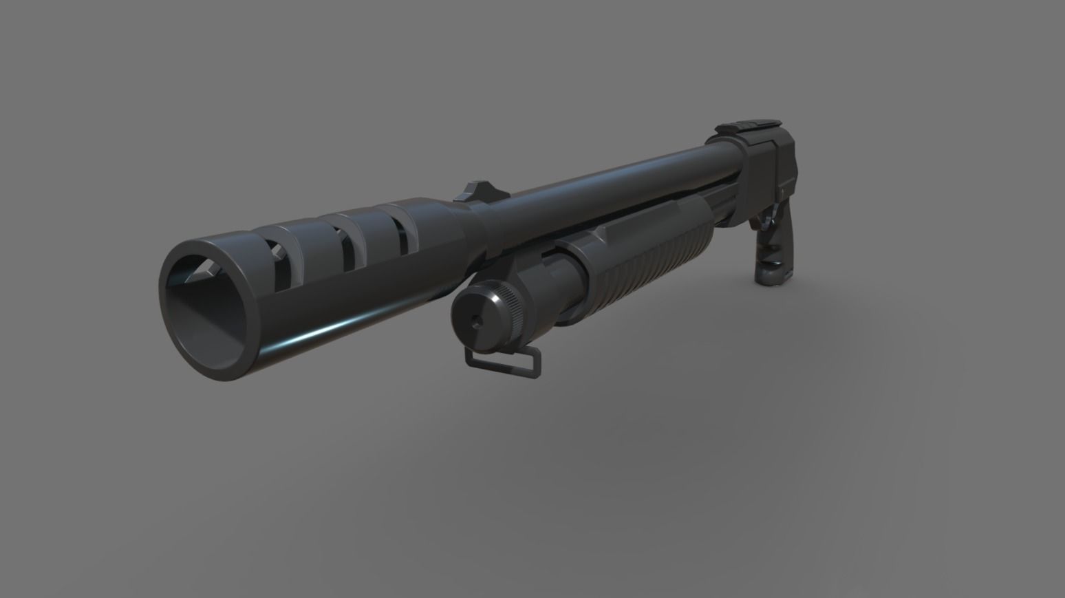 Shotgun 3D model_2