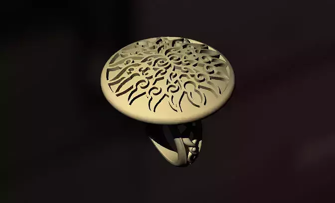 Enamel sun ring from two pieces