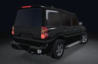 Mahindra scorpio 3d model 19k mid poly Low-poly 3D model