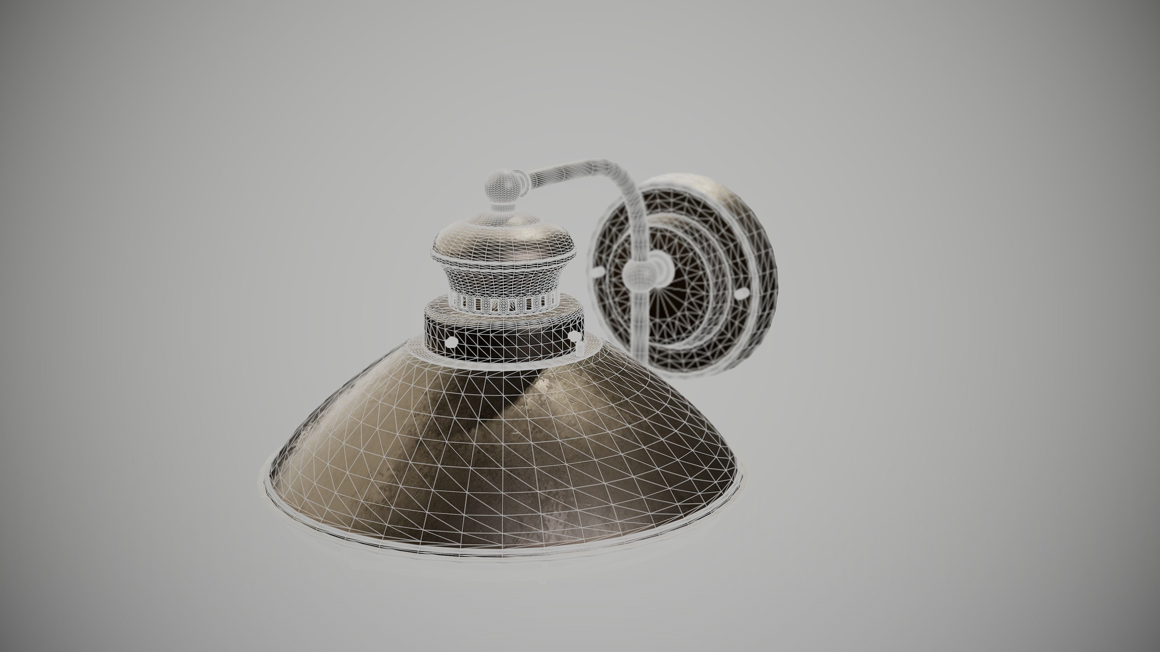 Outdoor Lamp Low-poly 3D model_10