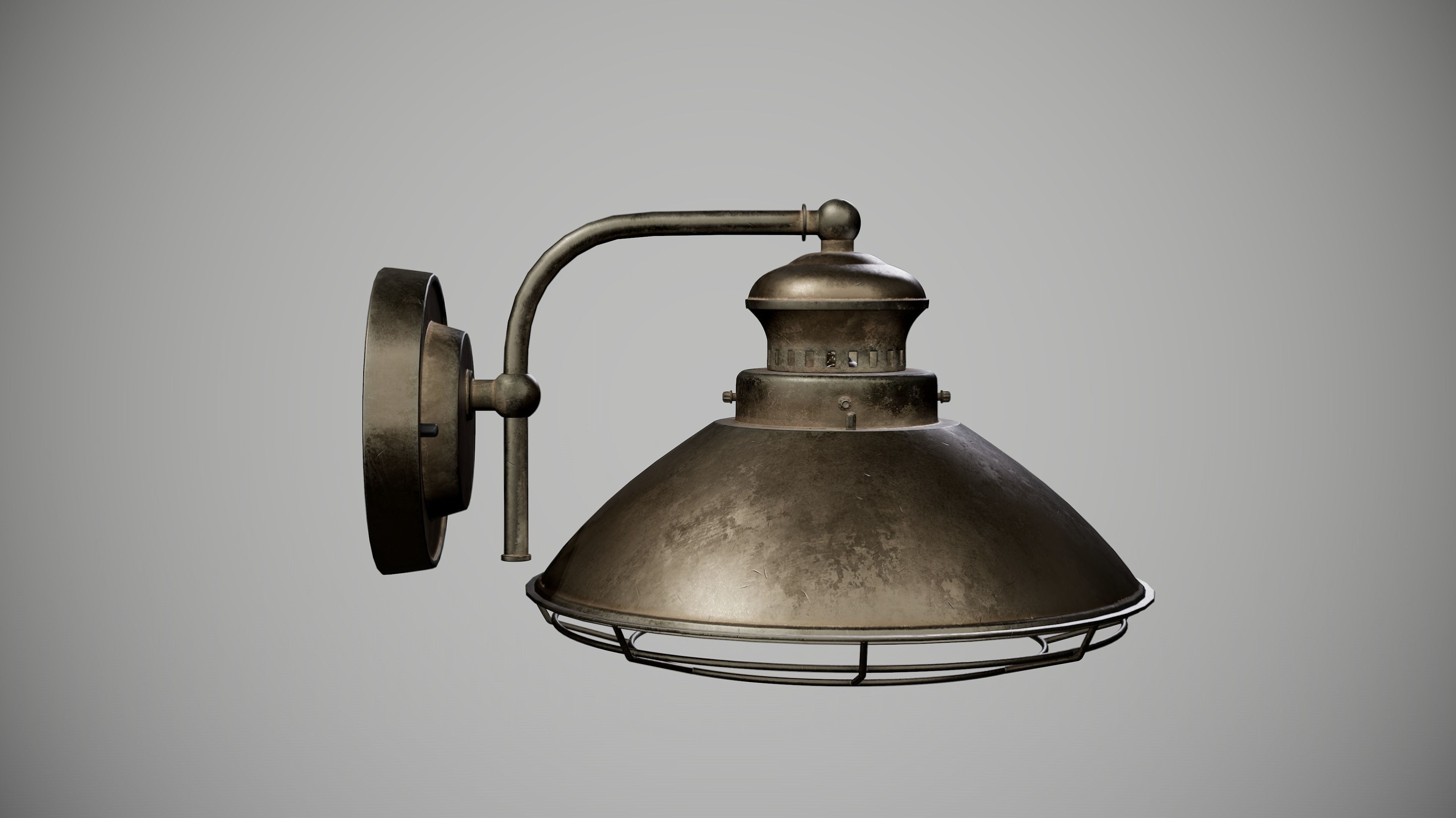 Outdoor Lamp Low-poly 3D model_13