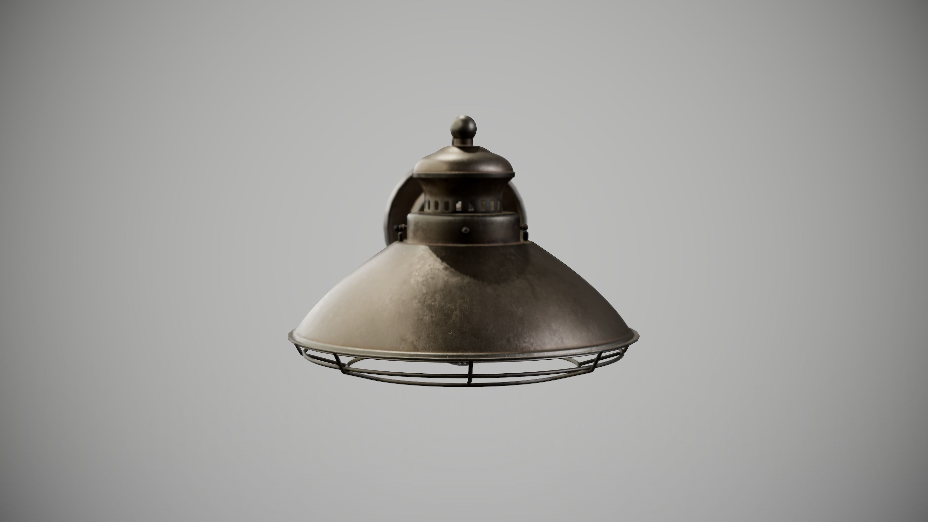 Outdoor Lamp Low-poly 3D model_11