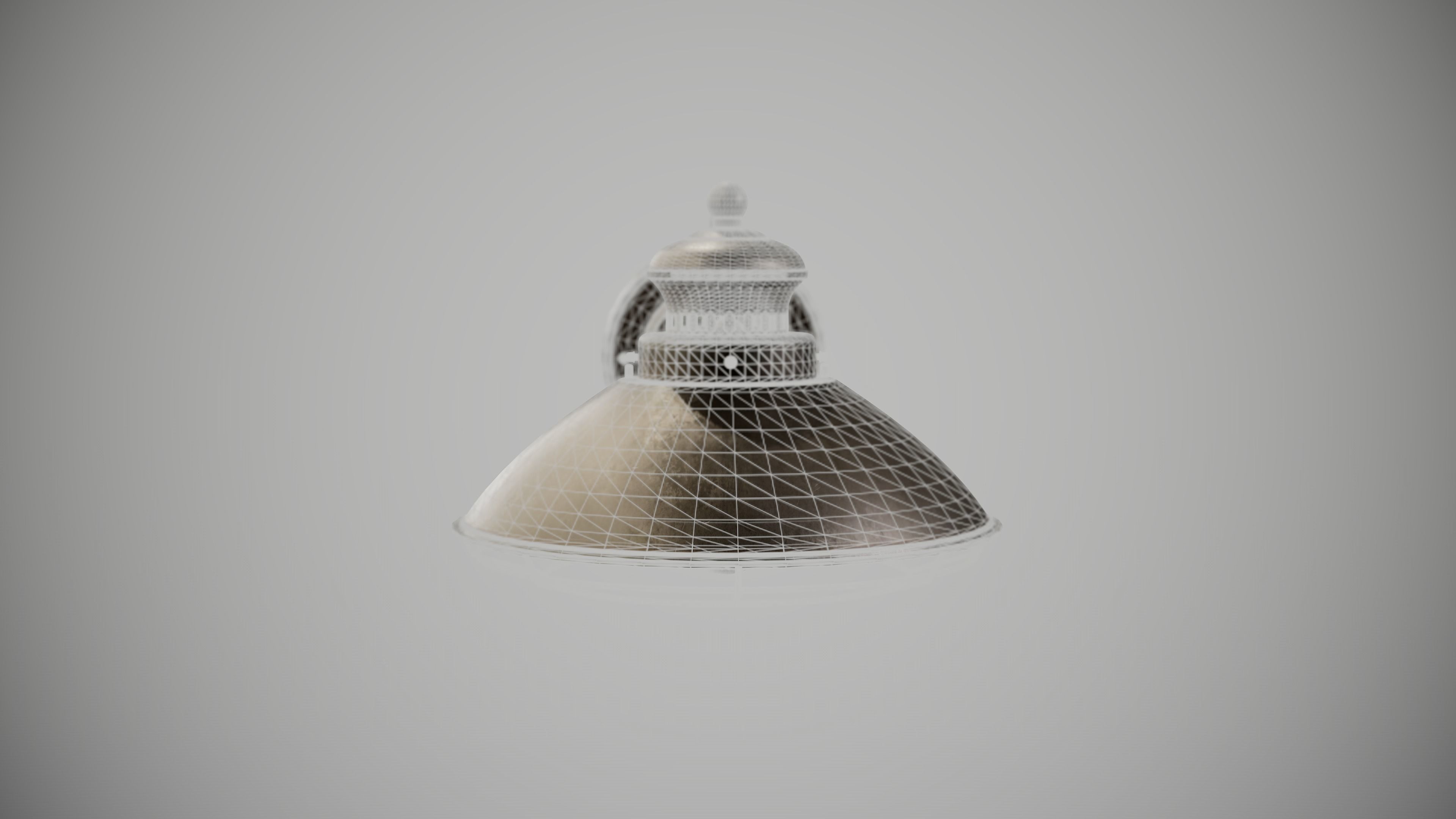 Outdoor Lamp Low-poly 3D model_12