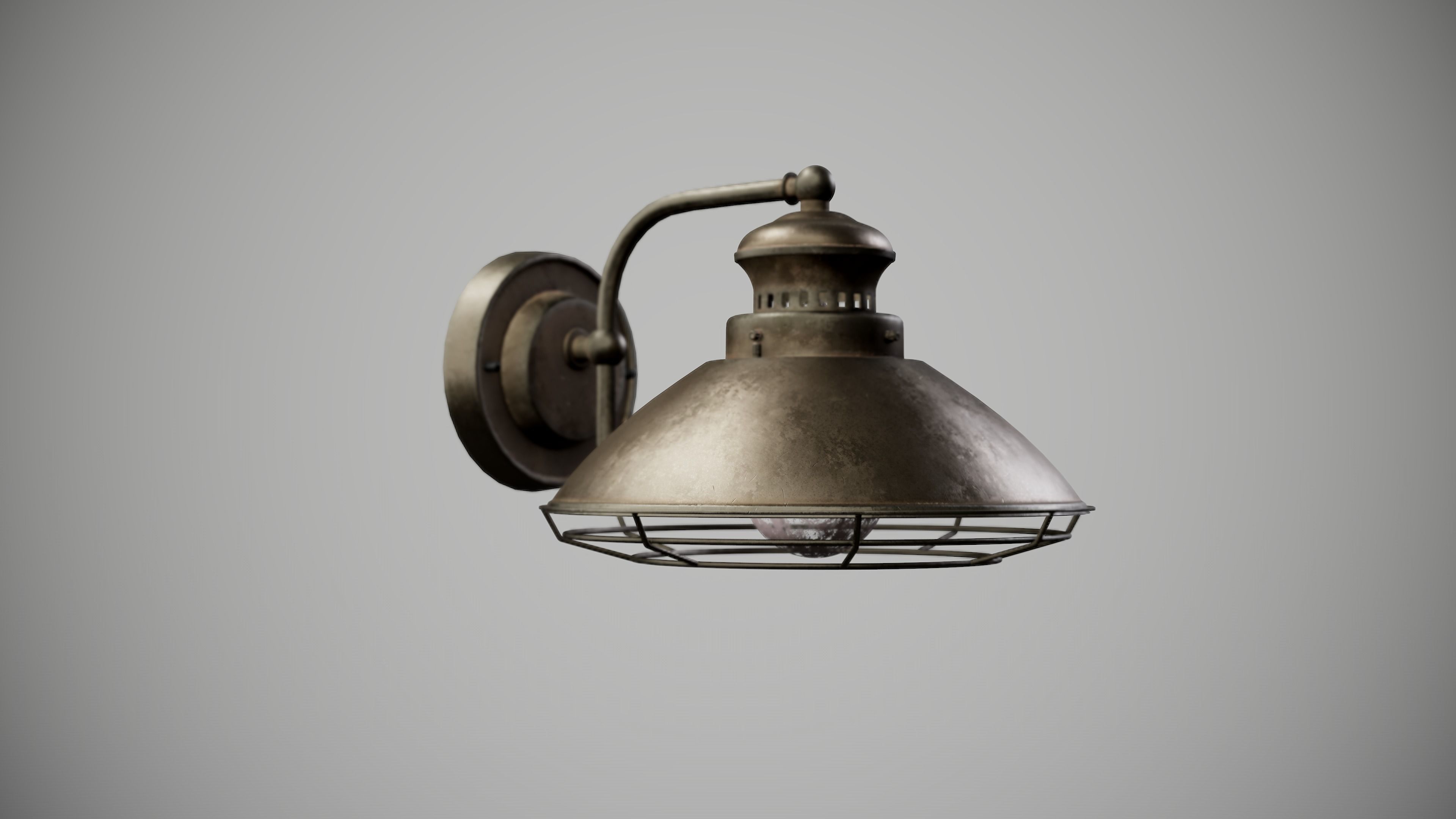 Outdoor Lamp Low-poly 3D model_7