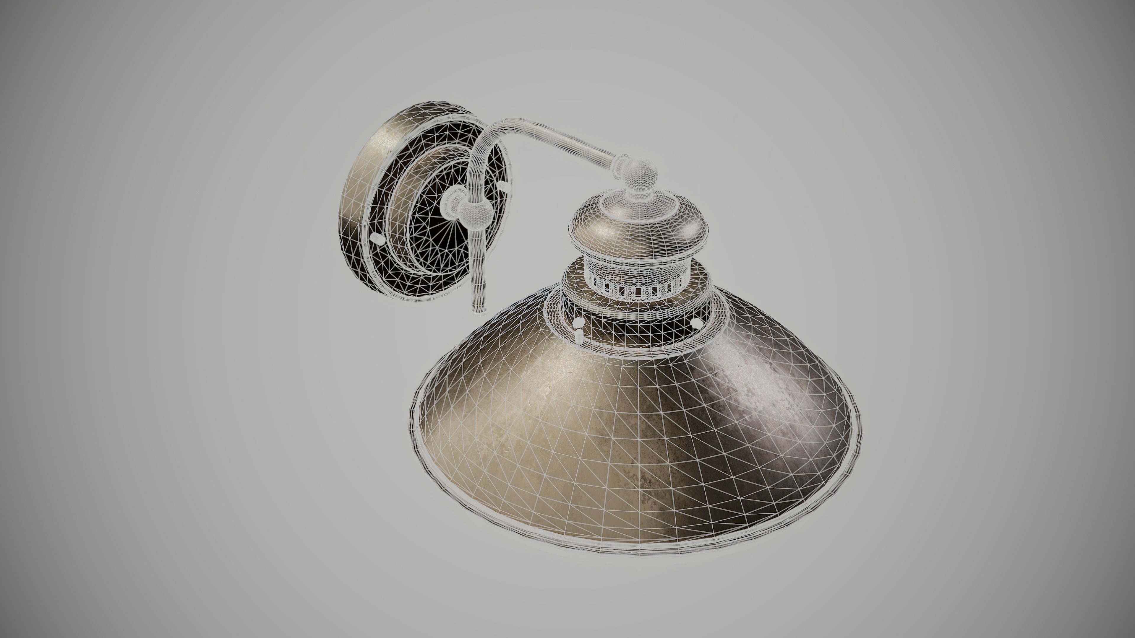 Outdoor Lamp Low-poly 3D model_6