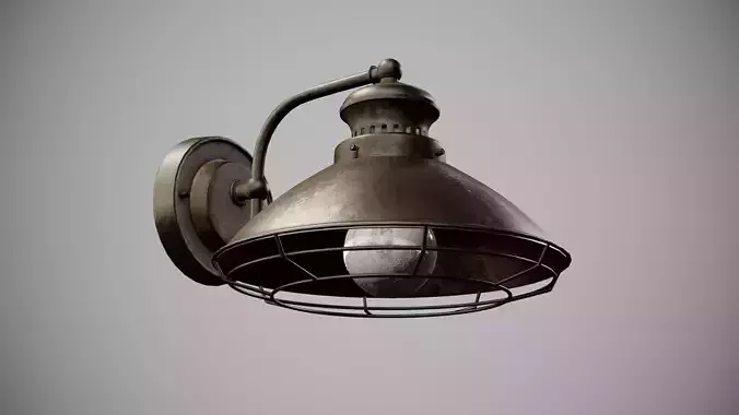 Outdoor Lamp Low-poly 3D model
