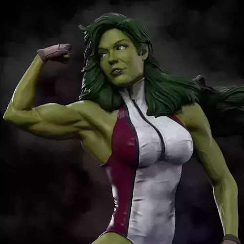 She-Hulk 3D Print hulk statue 3D print model