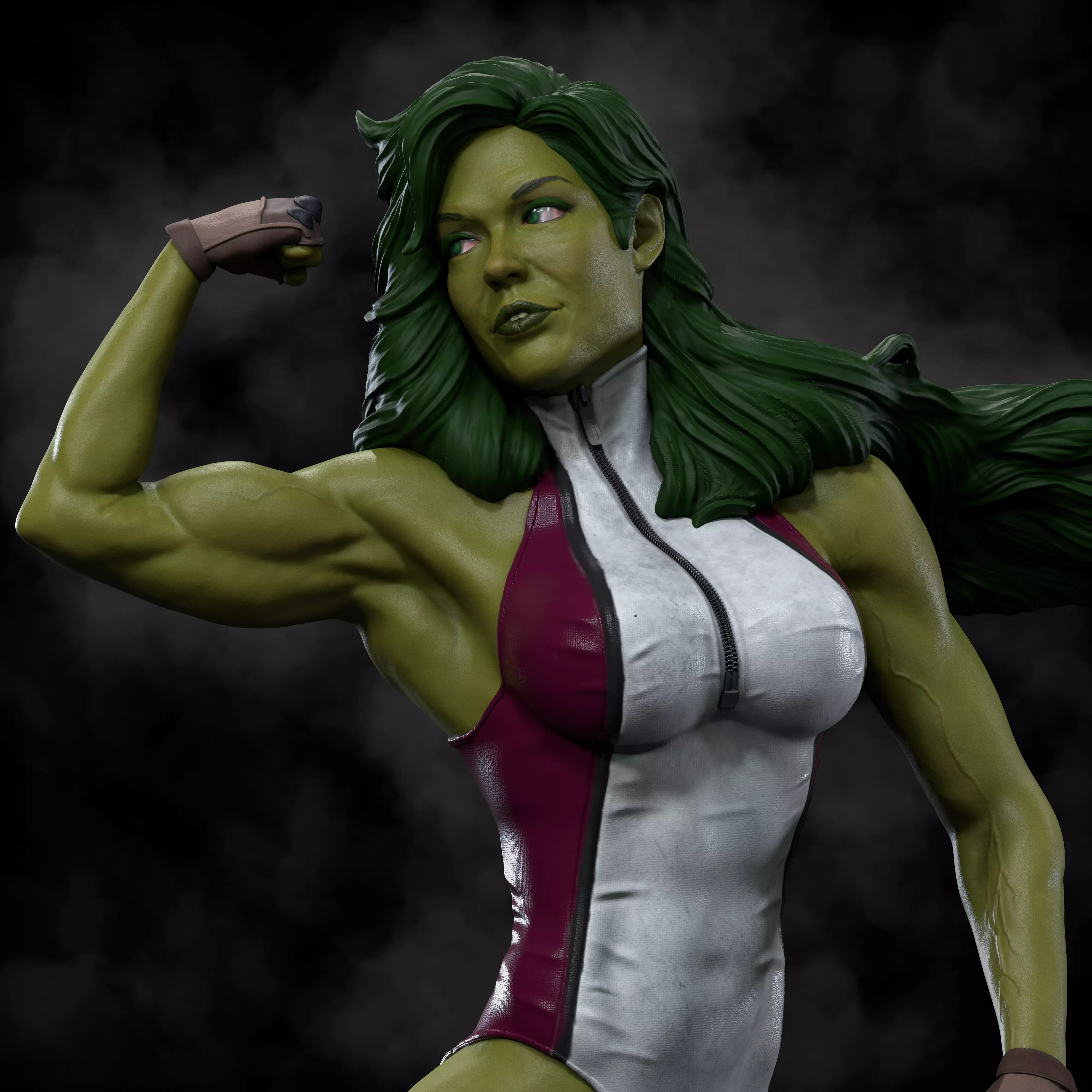She-Hulk 3D Print hulk statue 3D print model_0