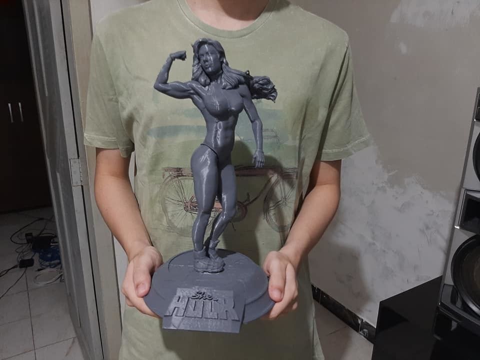 She-Hulk 3D Print hulk statue 3D print model_10