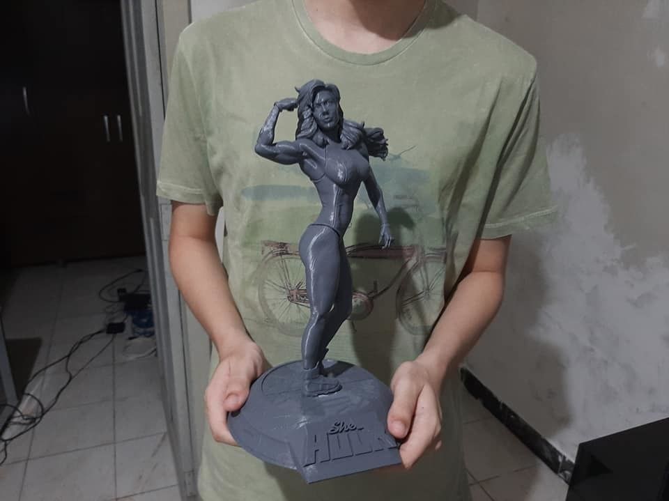 She-Hulk 3D Print hulk statue 3D print model_11