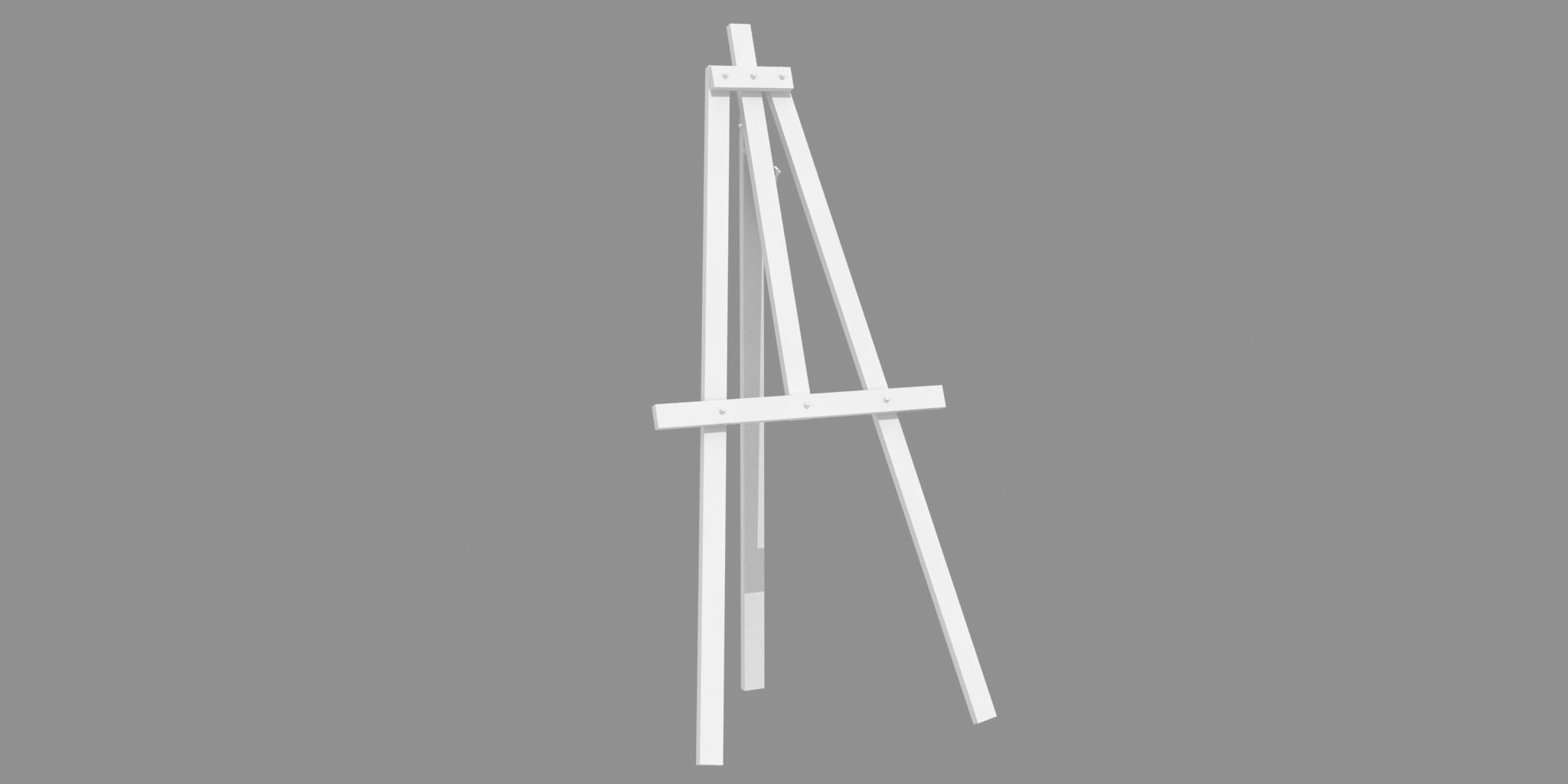 Easel wooden Low-poly 3D model_4