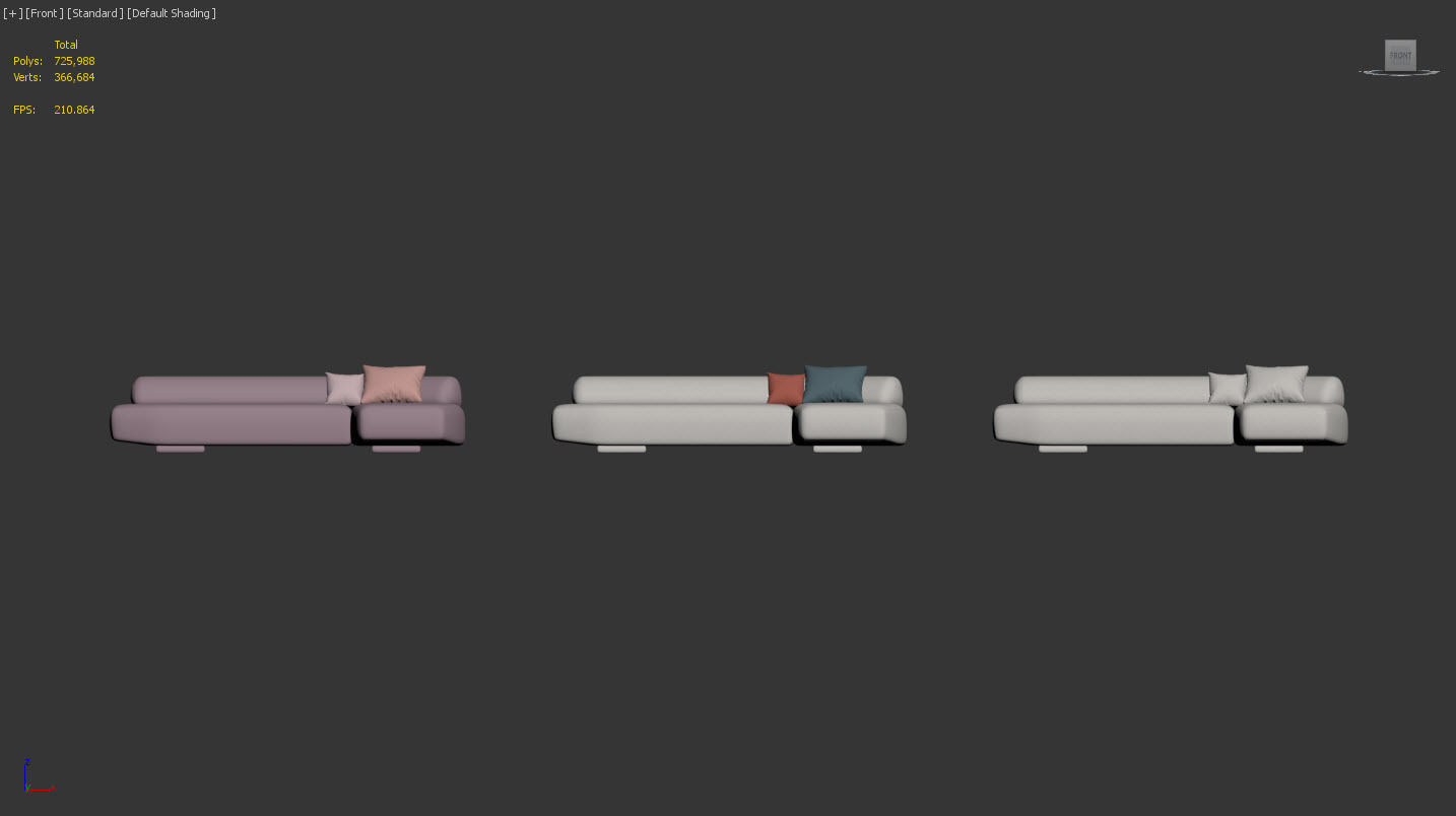 Gogan Sofa 02 by Moroso 3D model_10