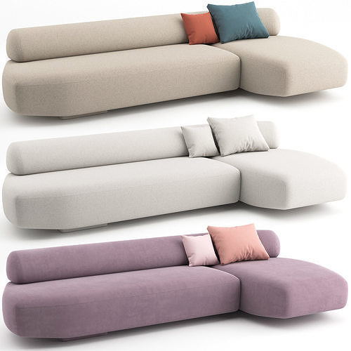 Gogan Sofa 02 by Moroso 3D model