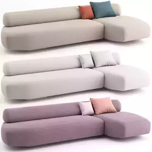 Gogan Sofa 02 by Moroso 3D model