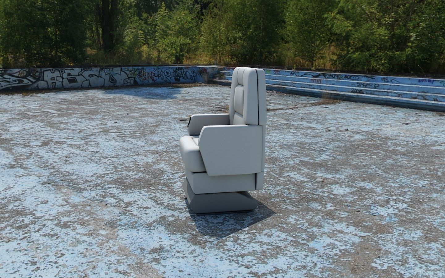 Airplane Chair Free 3D model_7