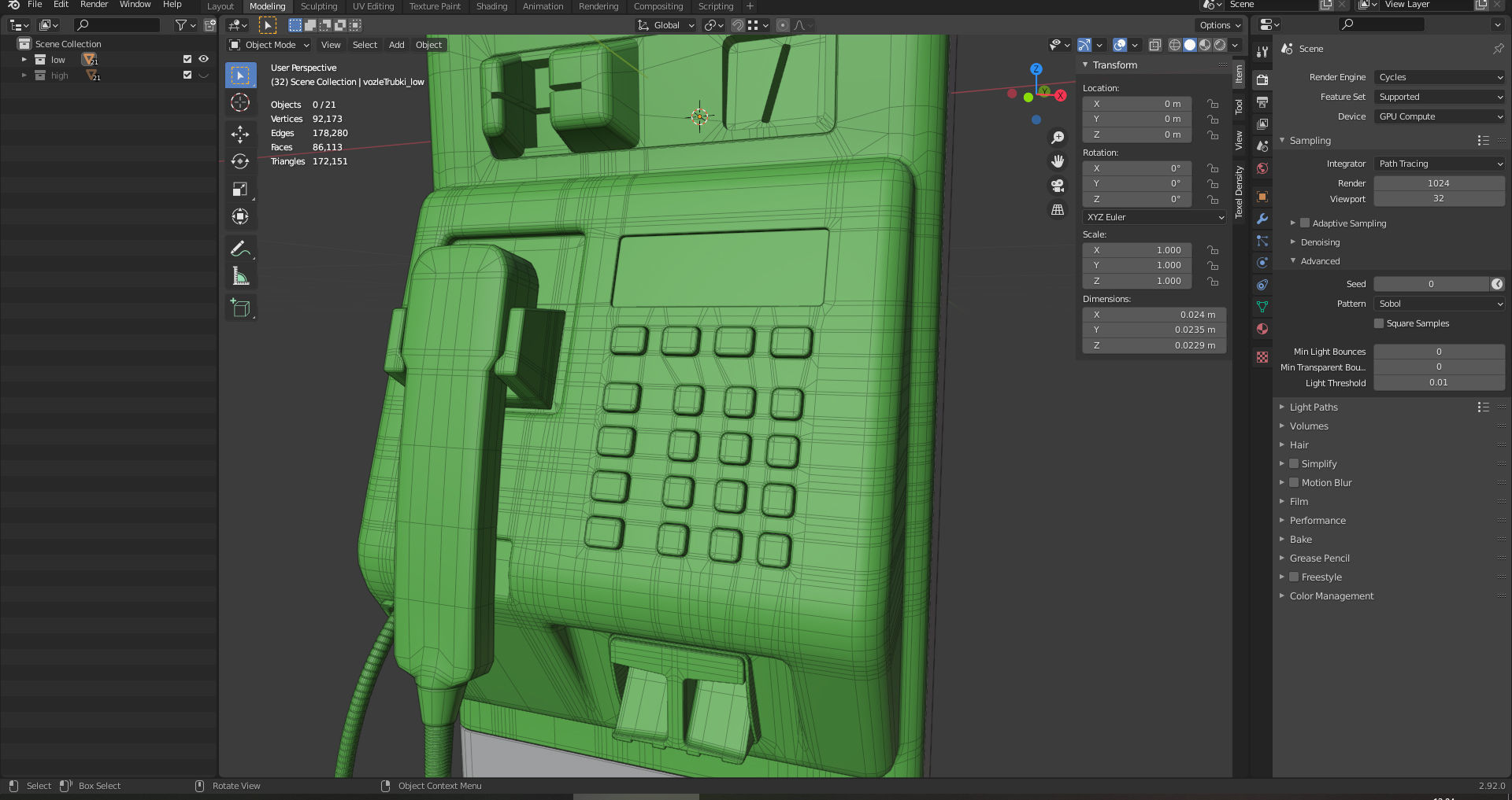 T mobile phone booth Low-poly 3D model_4