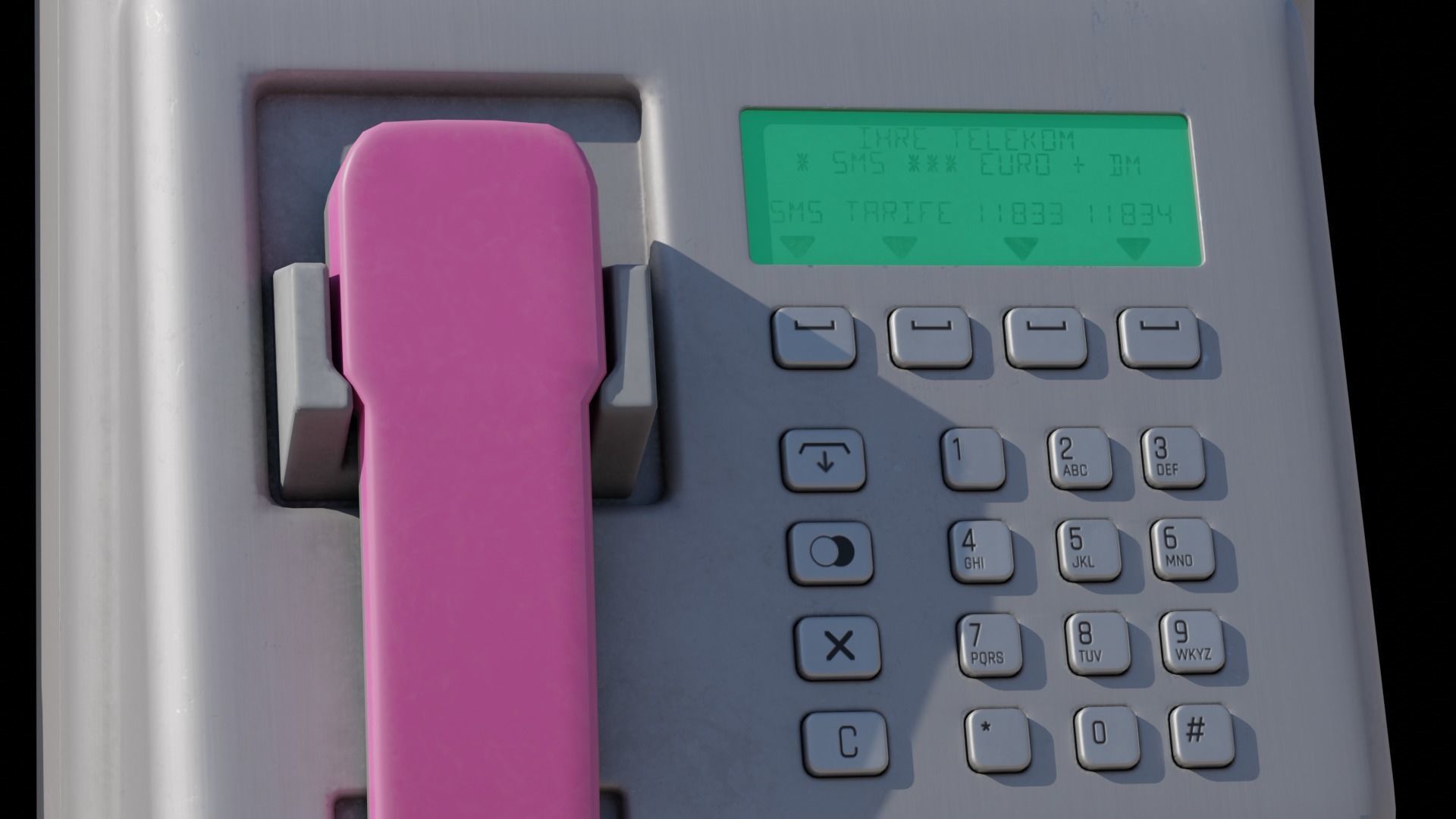 T mobile phone booth Low-poly 3D model_1